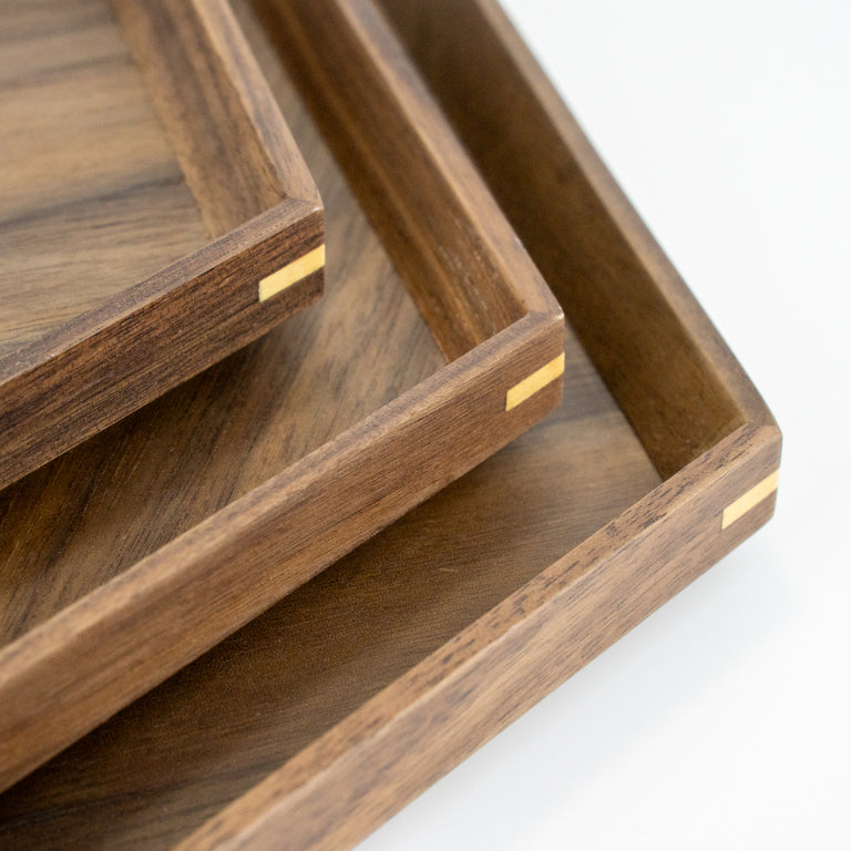 BWL Walnut Hexagon Serving Tray - BamWoodLife