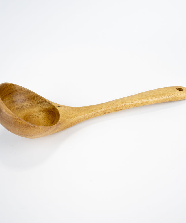 BWL Wooden Teak Soup Ladle - BamWoodLife