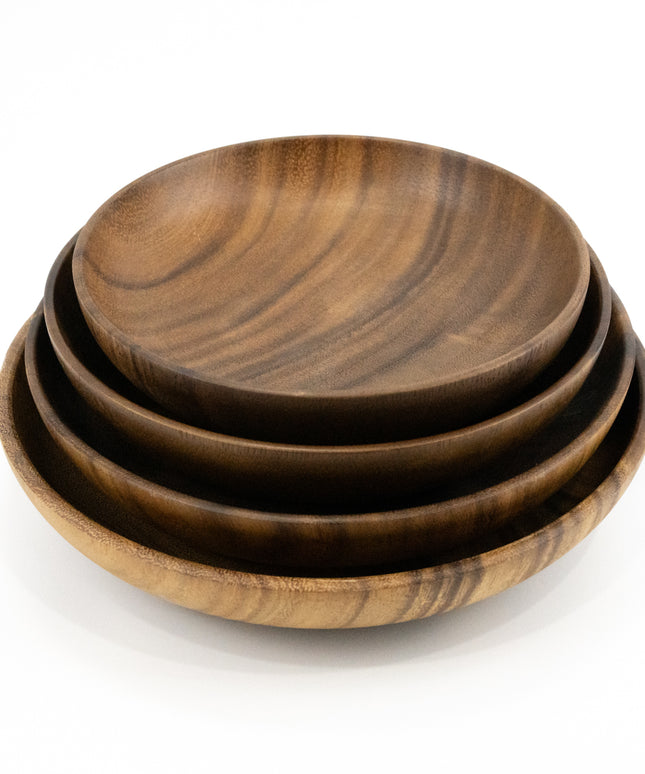 BWL Large Acacia Wood Deep Plate - BamWoodLife