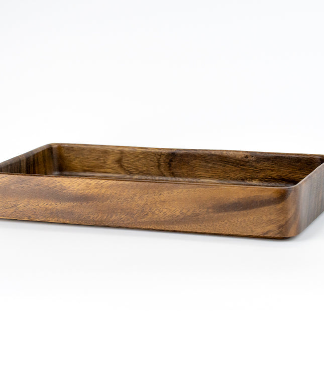 BWL Stackable Walnut Wood Tray - BamWoodLife